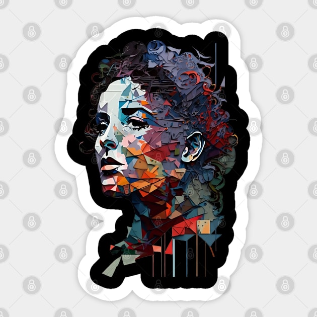 Woman Art Portrait Sticker by AI INKER